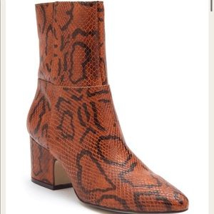 Matisse At Ease Embossed Python Booties 8.5